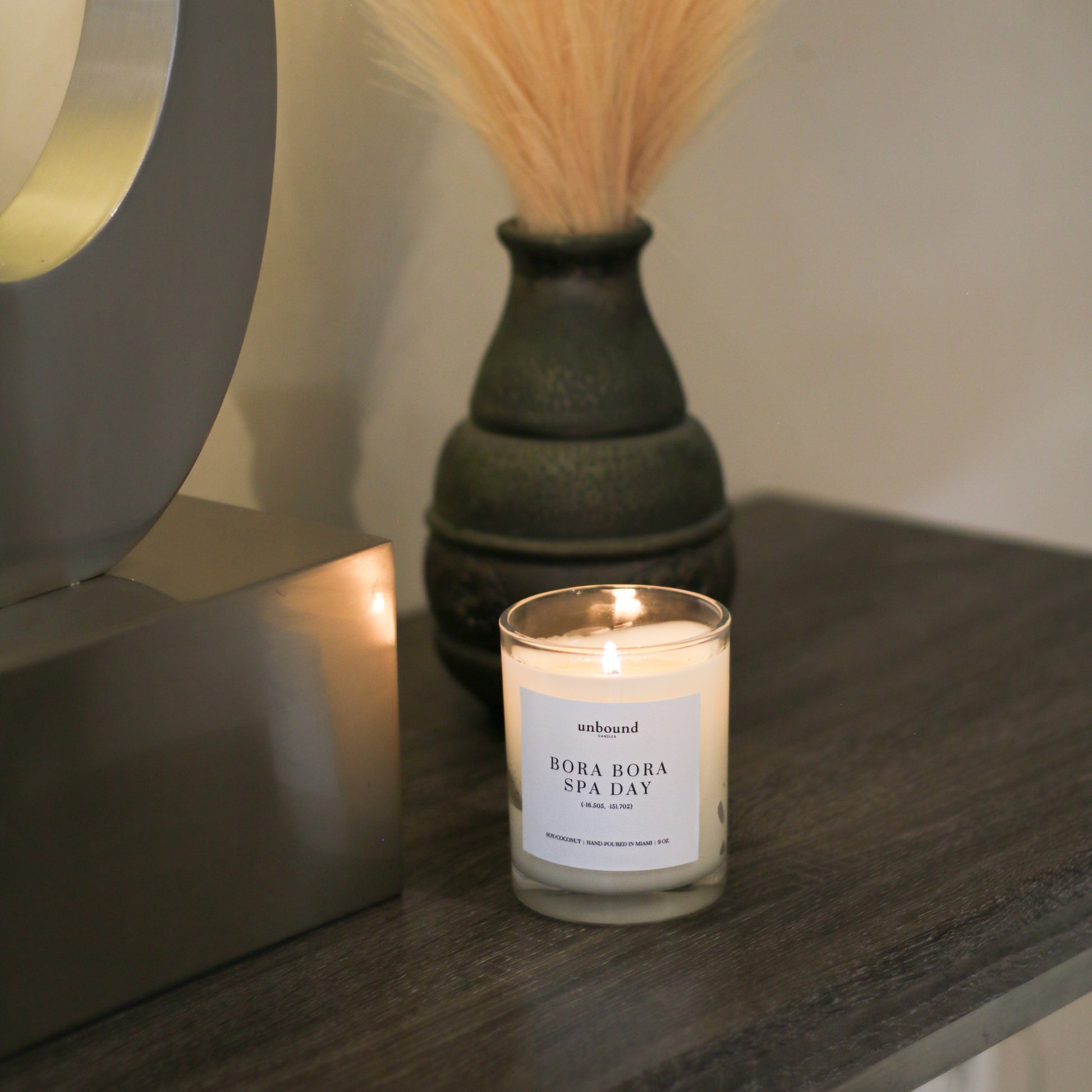 Unbound Candles - Bora Bora Spa Day - Candle on display